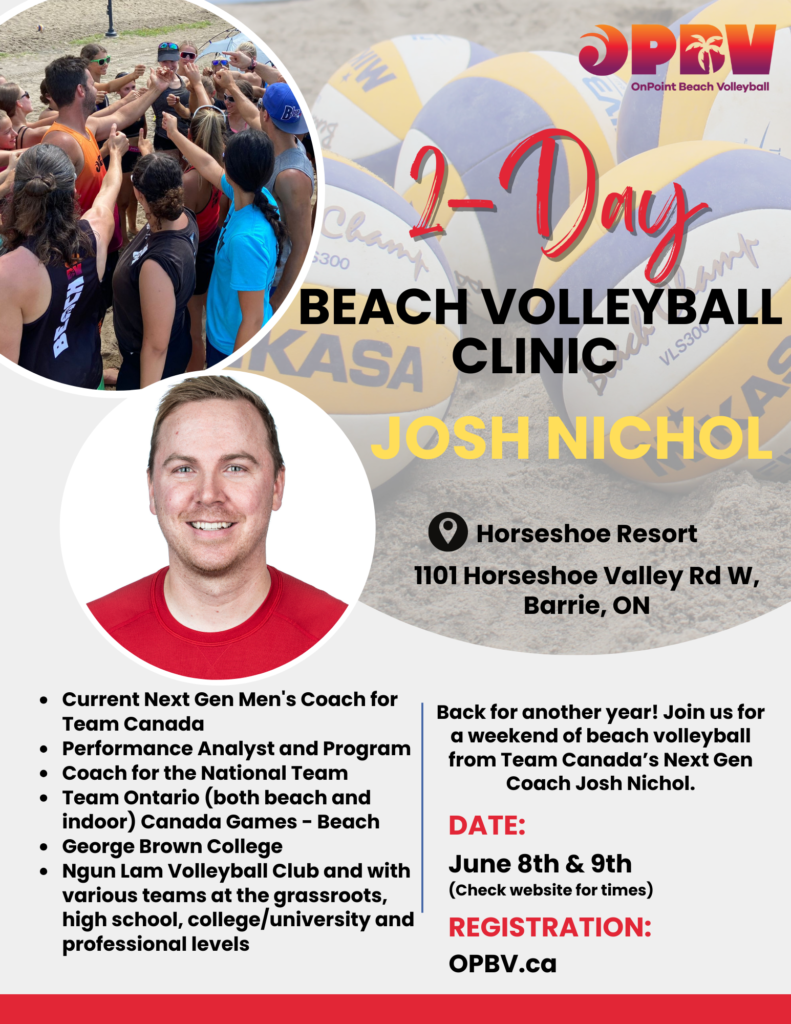 BARRIE OPBV 2Day Weekend Clinic Led by Team Canada Guest Coaches